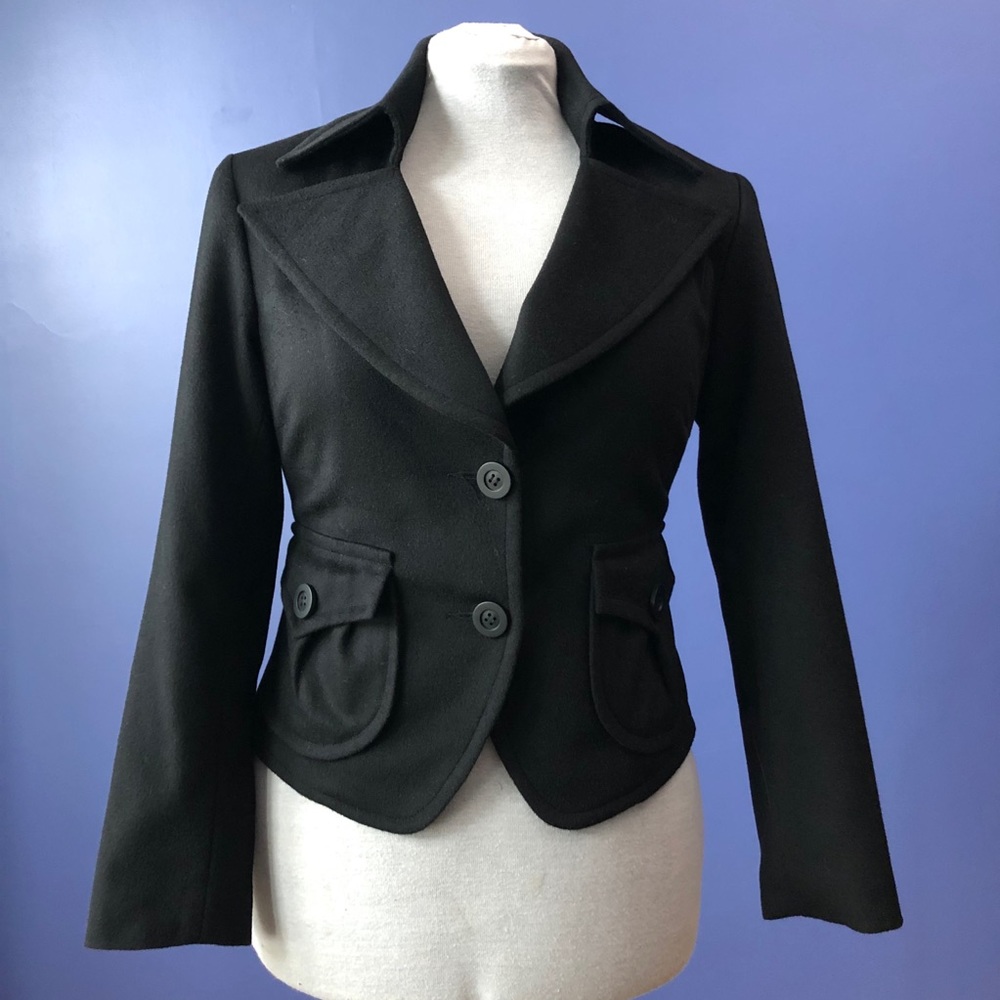 Brian Bailey Black Wool Blazer Medium
